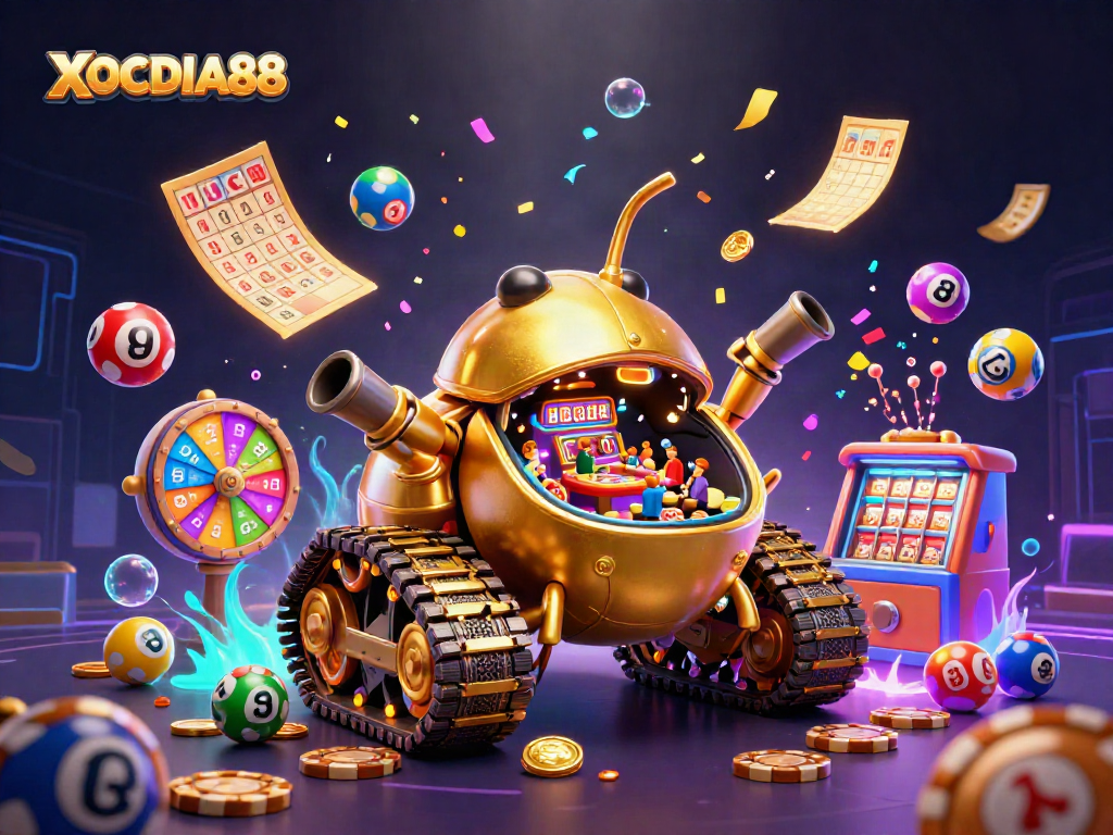 Experience thrilling gameplay with XOCDIA88's colorful casino adventure featuring dynamic lottery elements.