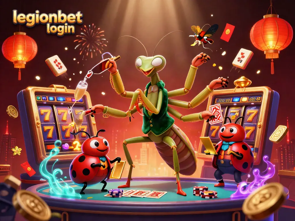 Experience seamless legionbet login with a vibrant casino scene featuring engaging characters and game elements.