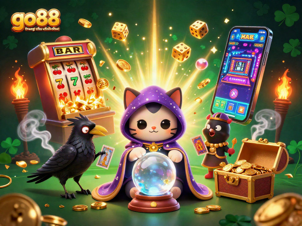 Spin the slots with go88 trang chu chinh thuc, featuring vibrant jackpot explosions and dynamic casino elements.