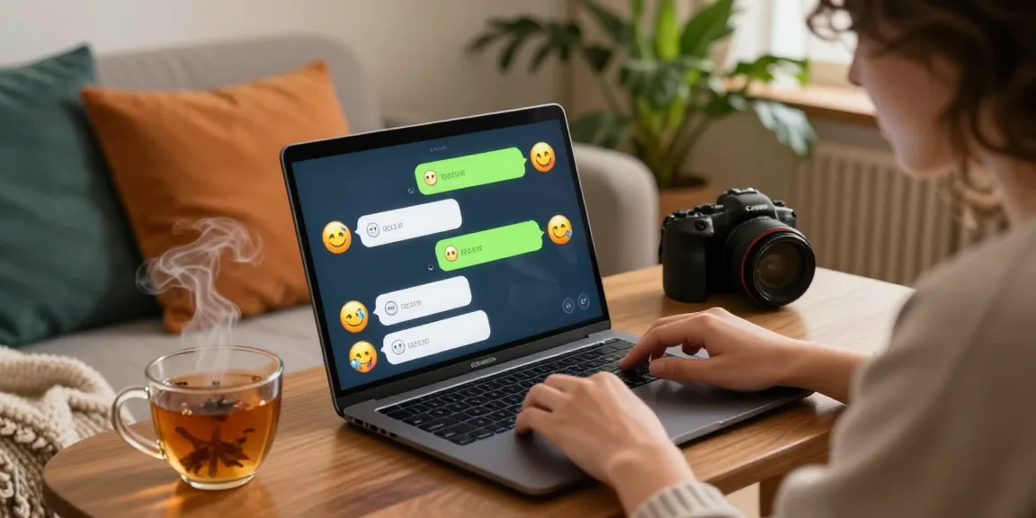 Engaging ai porn chat session on a cozy laptop setup with warm ambiance.