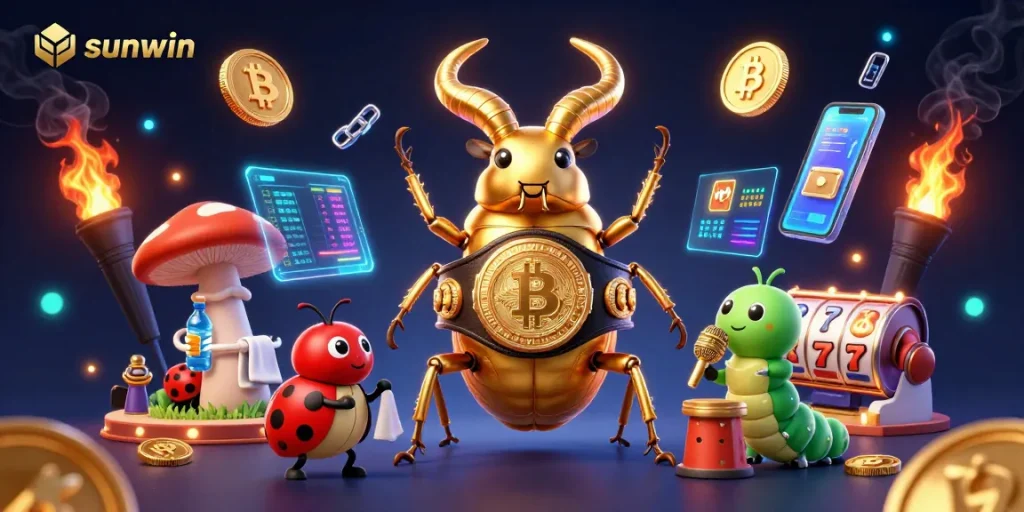 Engage in vibrant slots action with sunwin's colorful characters and dynamic crypto casino elements.